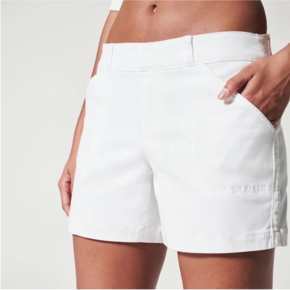 SPANX Stretch Twill Shorts size XL white - Picture 3 of 13